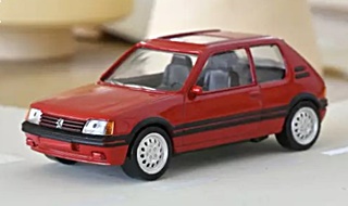 PEUGEOT 205 GTI ROUGE JETCAR 1986  1/43