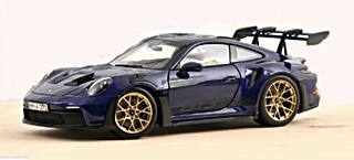 PORSCHE 911 GT3 RS BLEUE 2022 1/18