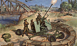 ANGLETERRE CANON BOFORS + 4 SERVANTS WWII 1/72