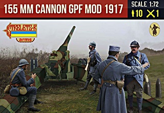 FRANCE CANON DE 155MM ET SERVANTS 1917 1/72