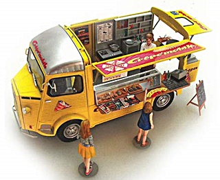 CITROËN H CREPIER 3 FIGURINES 1/24