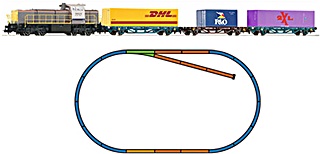 ANALOGIQUE DIESEL 77 NMBS + 3 WAGONS SNCB HO