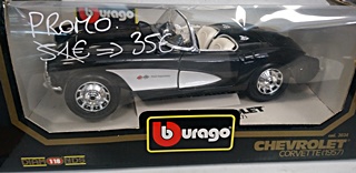CHEVROLET CORVETTE 1957 AVEC BOITE 1/18