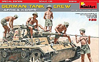 ALLEMAGNE EQUIPAGE DE CHAR AFRIKA KORPS WWII 1/35