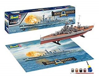 CUIRASSE HMS HOOD EN COFFRET 1/720