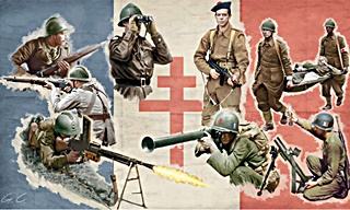 FRANCE LIBRE INFANTERIE WWII 1/72