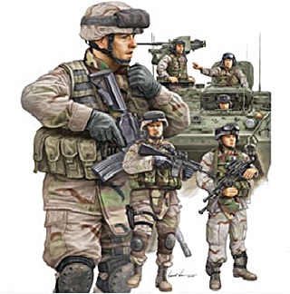 USA INFANTERIE ET TANKISTES MODERNES 1/35
