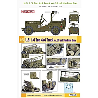 USA JEEP 1/4 TON 4x4 + MITRAILLEUSE 1/6