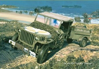 USA JEEP WILLYS ET REMORQUE 1/72