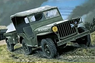 USA JEEP WILLYS 1/4T ET REMORQUE 1/35