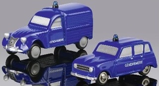 RENAULT 4 + CITROËN 2CV F4 GENDARMERIE1/87