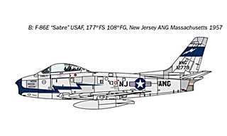 NORTH AMERICAN F86 E SABRE 1/48