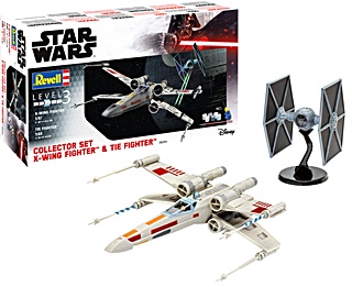 STAR WARS X WING ET CHASSEUR TIE EN KIT