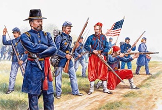 UNION ET ZOUAVES INFANTERIE 1/72