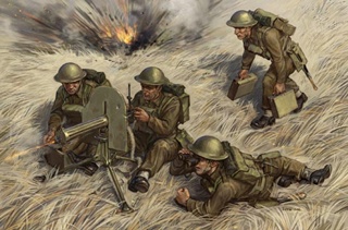 ANGLETERRE MITRAILLEUSE VICKERS 1/72