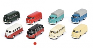 VOLKSWAGEN T1 BUS ROUGE ET NOIR 1/87