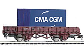 WAGON PLAT SNCF + CONTAINER HO