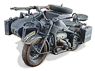 ALLEMAGNE ZUNDAPP KS 750 ET SIDECAR 1/9