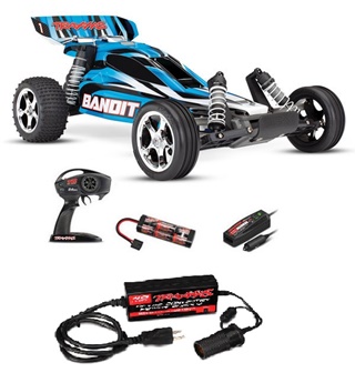 BUGGY BANDIT BLEU 2WD 1/10 ET TRANSFO 220