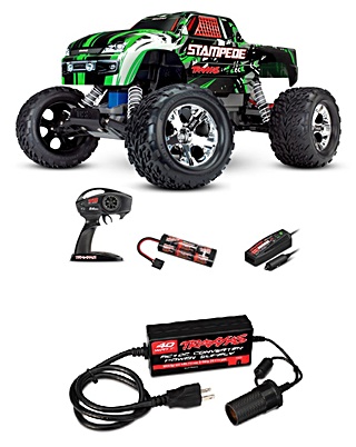 TRUCK STAMPEDE VERT 2WD 1/10 ET TRANSFO 220